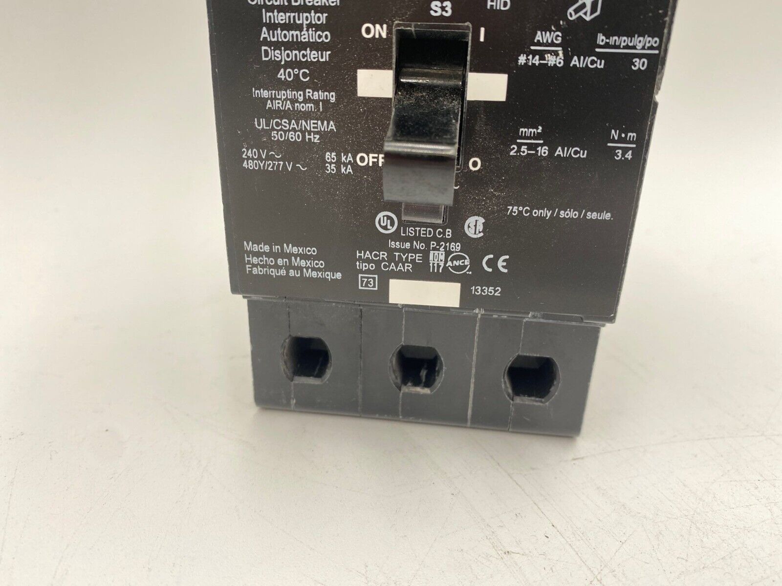 Square D EGB34015 Used