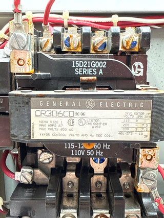 GE 8000 12" 3A Combo MCC Bucket Size 1 Starter TEC36003 Breaker Used