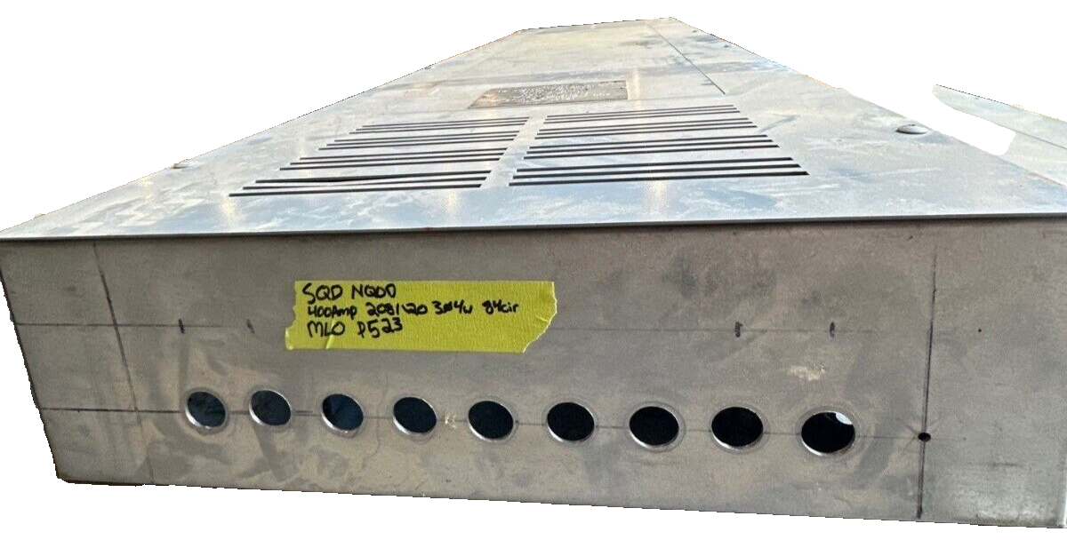 SQD Panel NQ Panelboard 400A 208/120V 3 Phase 4 Wire MLO 84 Circuits Nema 1 P523 Used