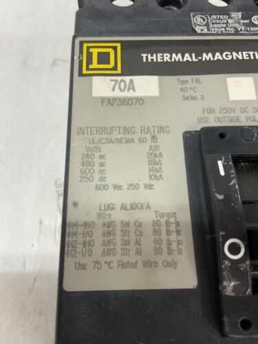 Square D FAP36070 Used