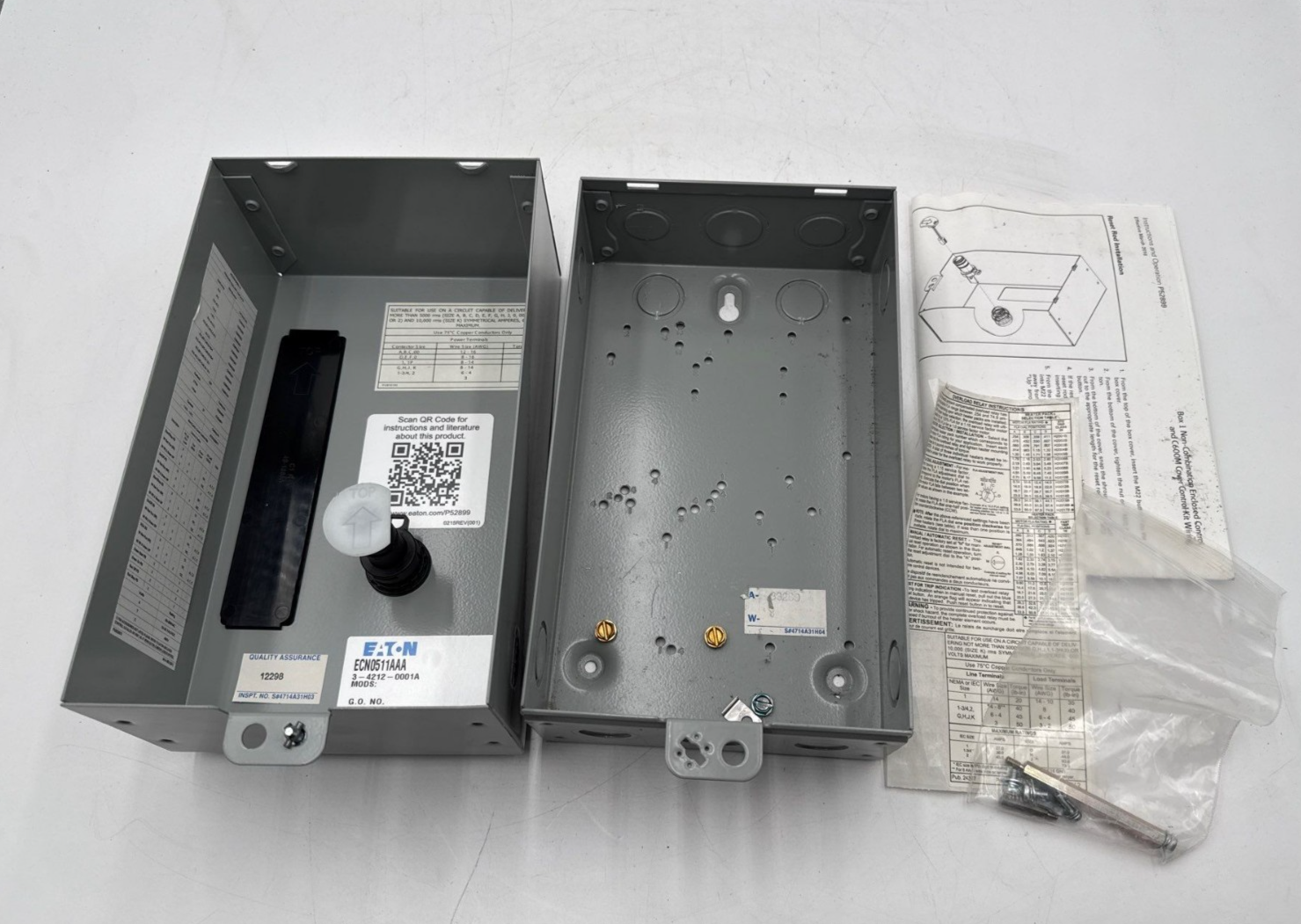 Eaton ECN0511AAA Lighting Contactor Enclosure ONLY Type 1 Indoor Encl