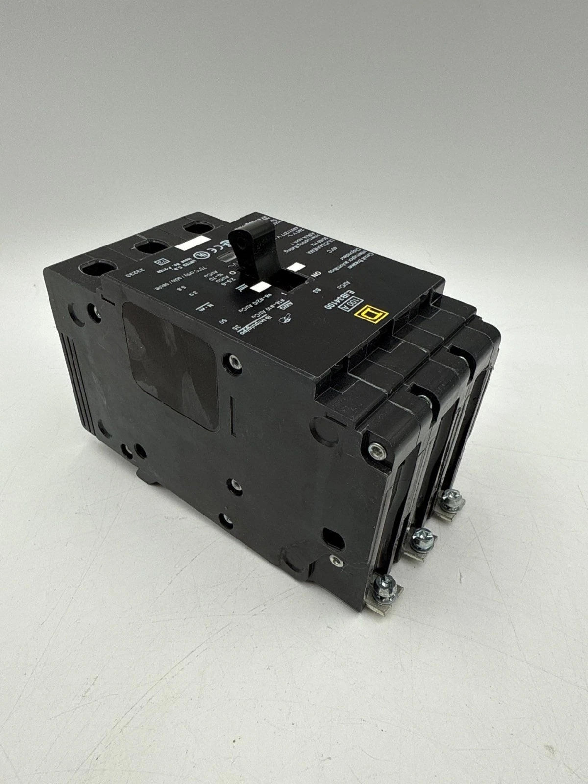 Square D EJB34100 Circuit Breaker 100A 3P 480/277V EJB Bolt On 100 Amp 3 Pole New