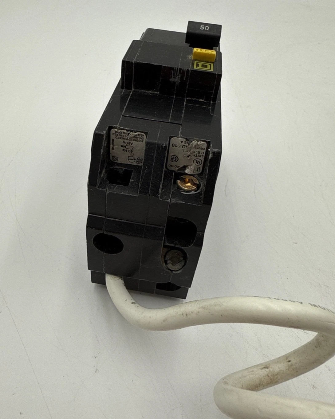 Square D QO250GFI Circuit Breaker 50A 2P 120/240V 1PH 10kA QO Plug On 50 Amp Used