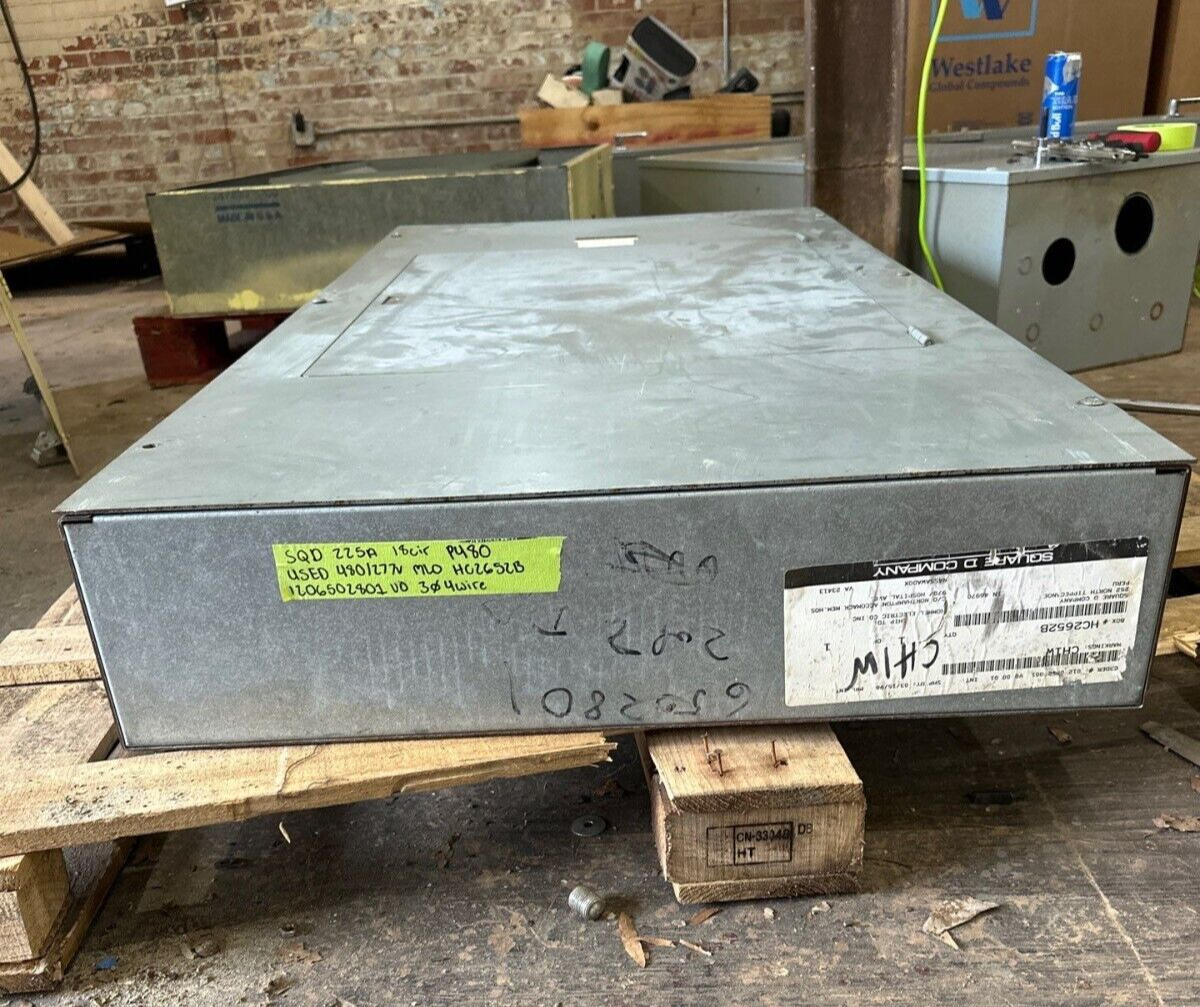 Square D I-Line Panelboard 225A 480Y/277V 3PH 18 Circuit MLO Panel Indoor Encl P480 Used