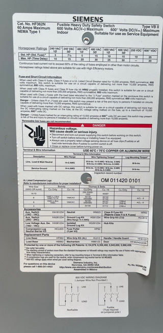 Siemens HF362N Used