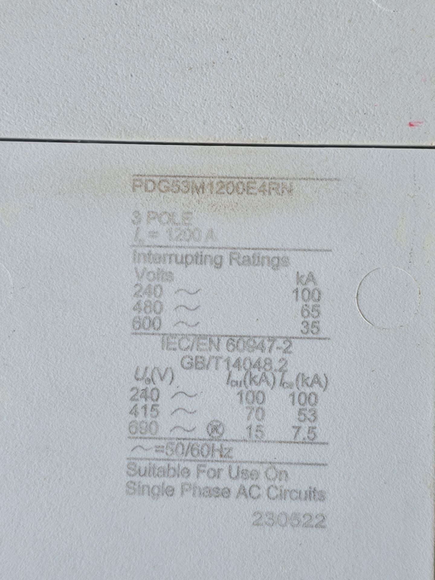 Eaton PRL4X Panelboard 1200A 208/120V 3PH 4W MCB Main PDG53M1200E4RN P703 New