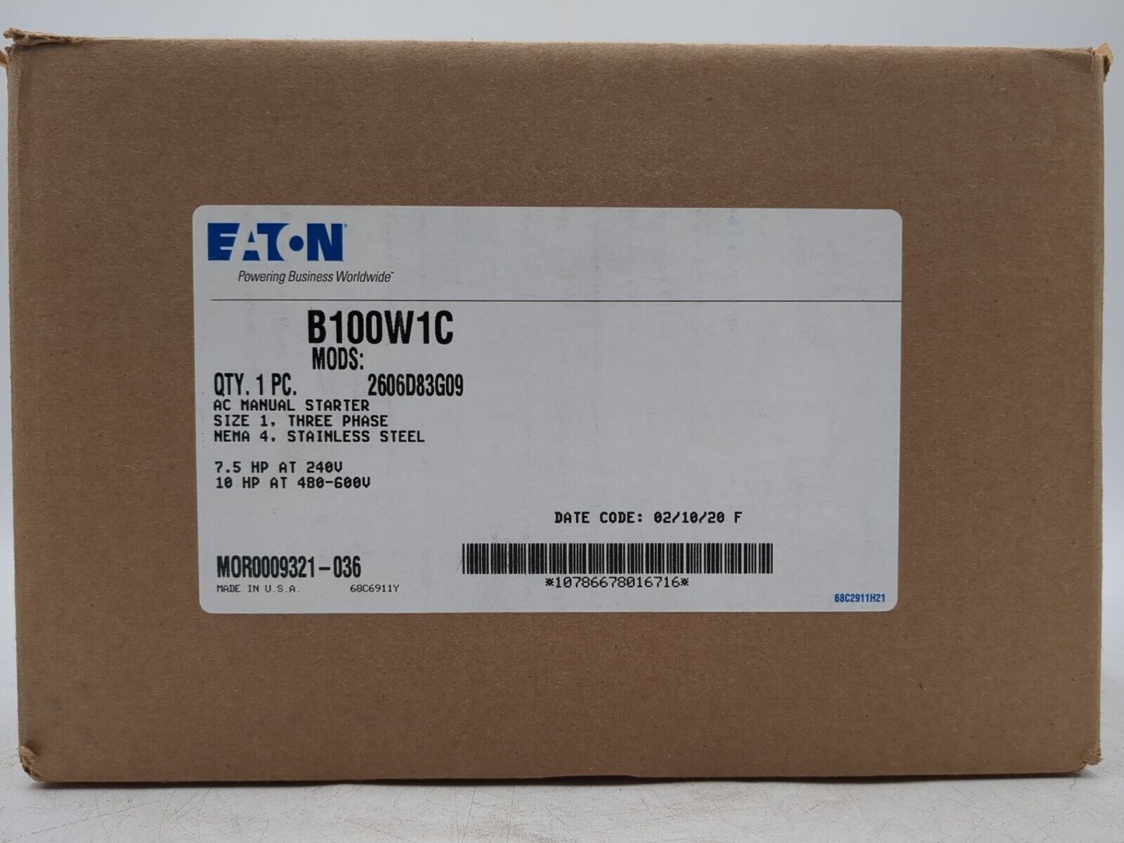Eaton B100W1C New