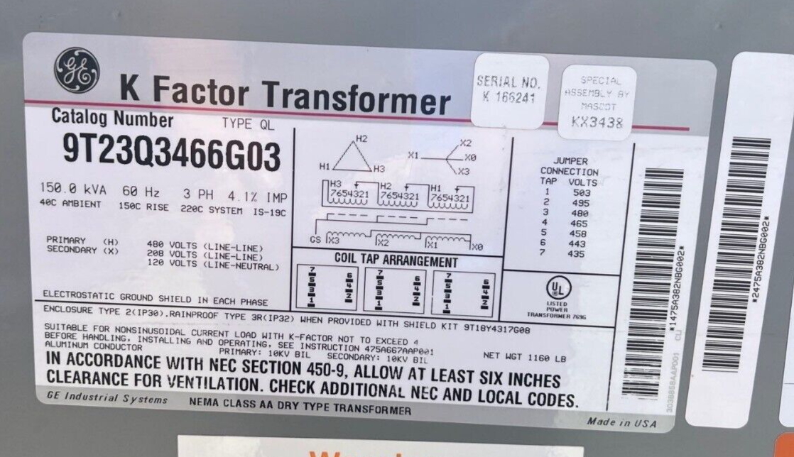 GE 9T23Q3466G03 Used
