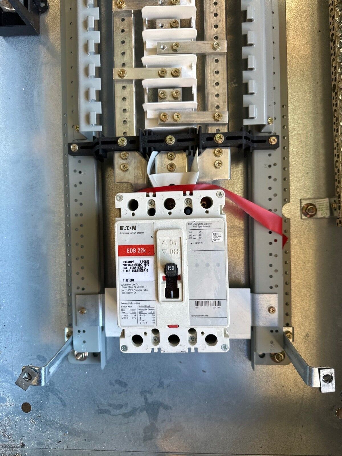 Eaton PRL1A Pow-R-Line Panelboard 150A 208Y/120V 3PH 4W Indoor Encl 42 Cir MCB P530 Used