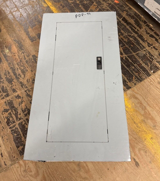 GE AQF3421ATX Panelboard 125A 208/120V 3PH 4W MCB THQB32100 Indoor Encl 42 Cir Used