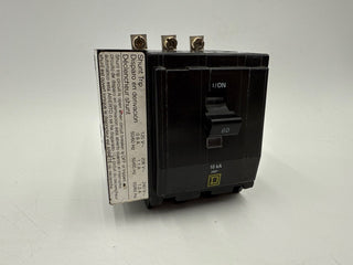 Square D QOB3601021 Circuit Breaker 60A 3P 240V Shunt Trip 60 Amp 3 Pole QOB Used