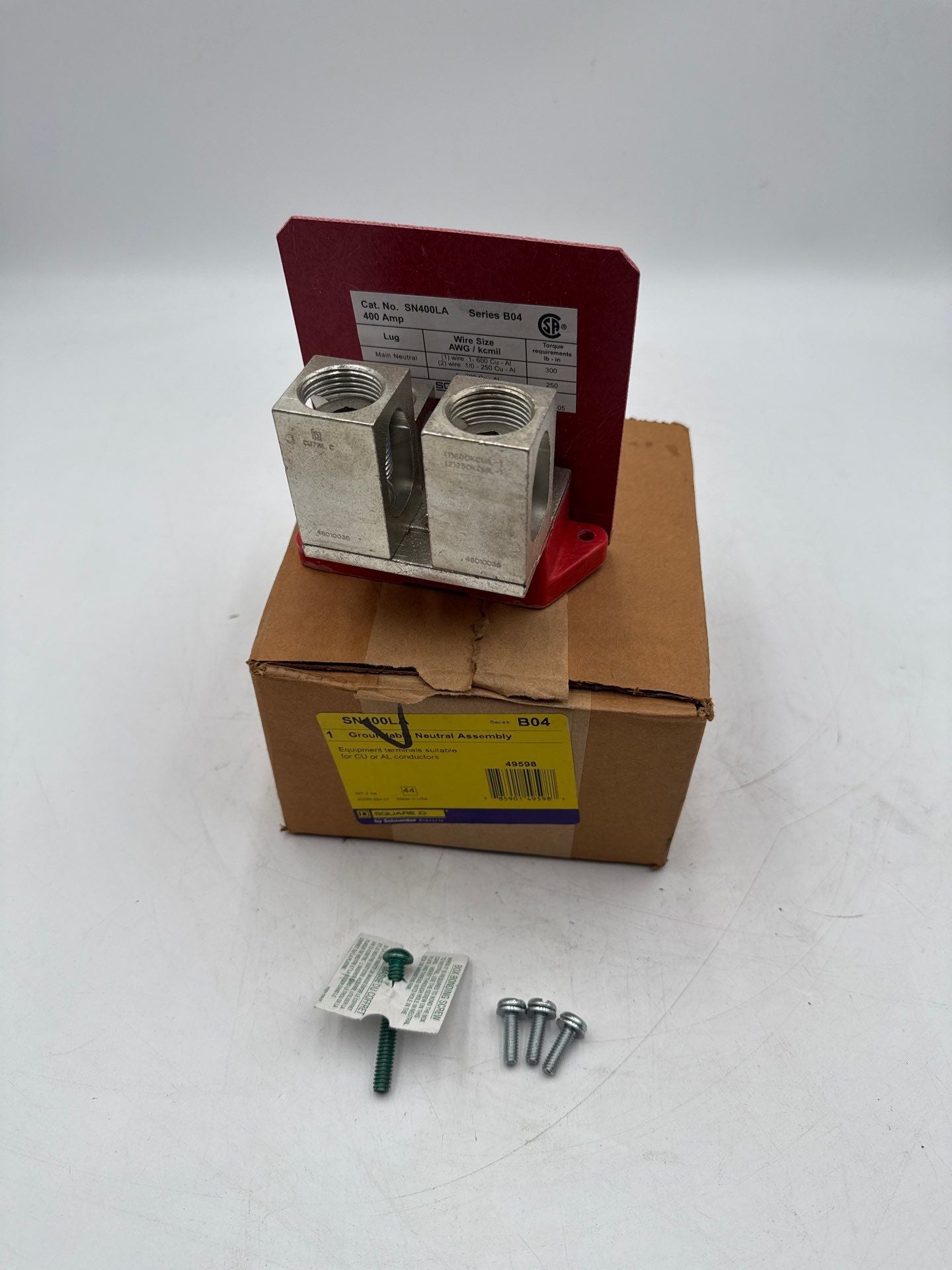 Square D SN400LA Series B04 Groundable Neutral Assembly 400 AMP 1AWG to 250kcmil New