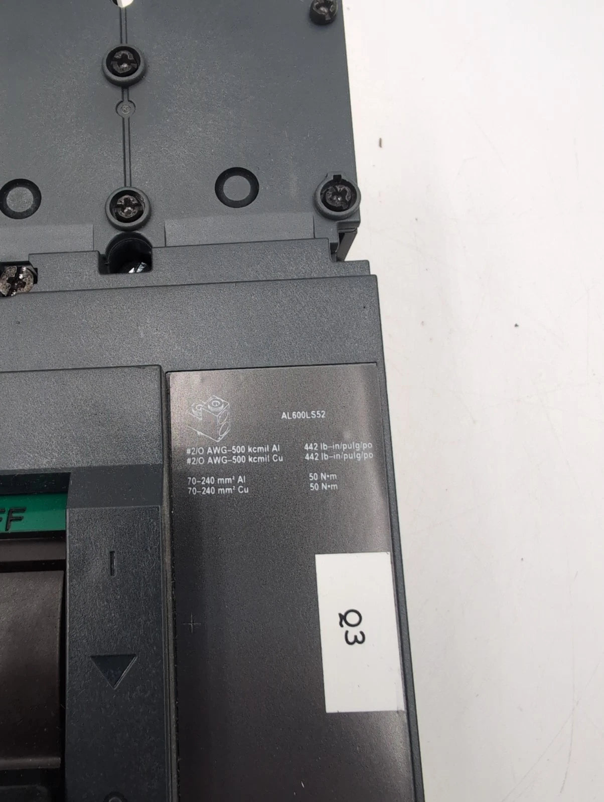 Square D LJL36400U31XACSO Circuit Breaker 400A 3P 600V 400 Amp 3 Pole NEW New