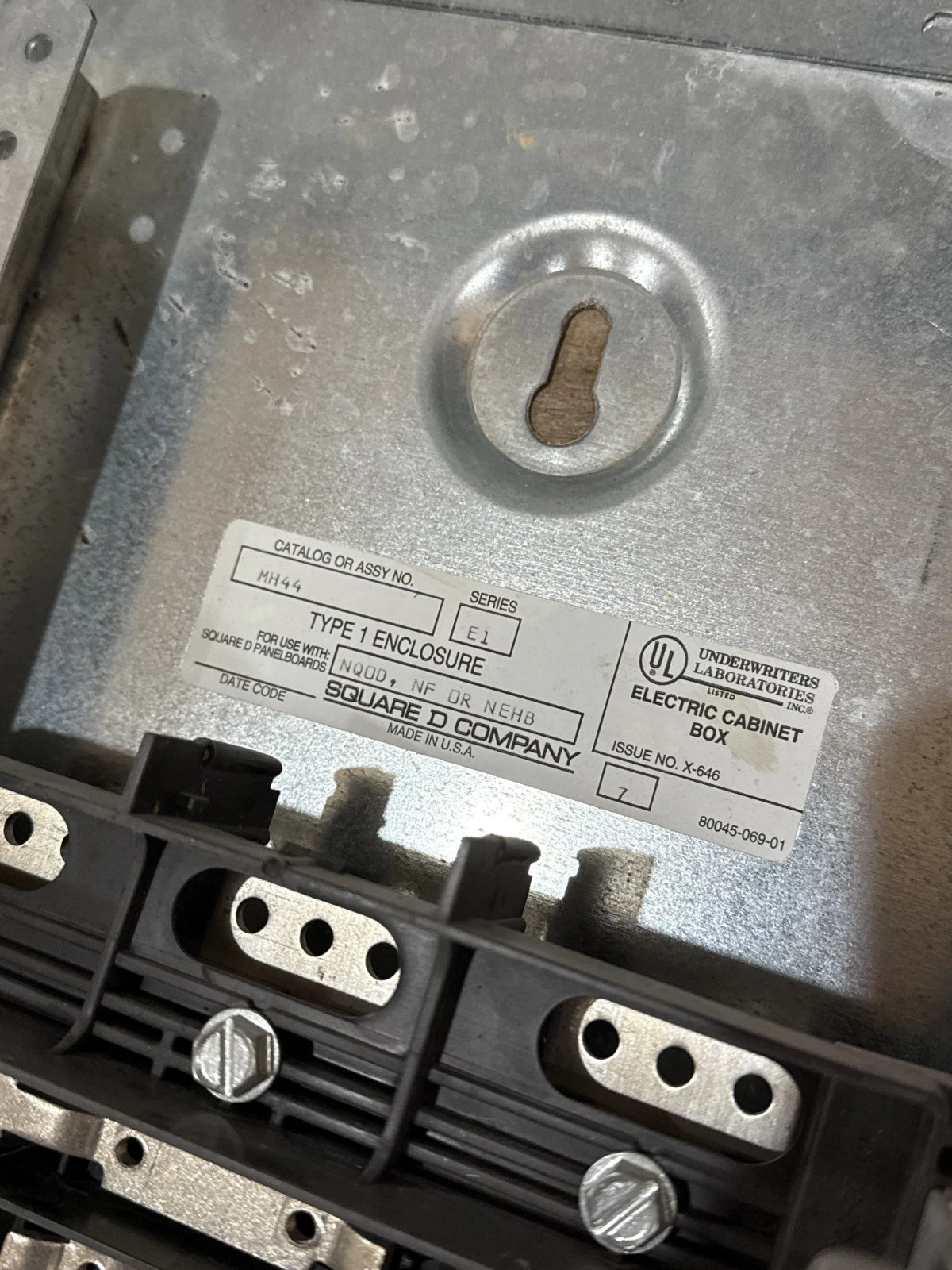 Square D NQ Panelboard 60A 208/120V 3PH 4W MCB Panel 60 Amp 30 Cir HDP36060 Used