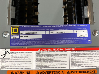 Square D NQ Panelboard 250A 208/120V 3PH 4W 42 Cir MLO Main Lug Indoor Encl P669 New