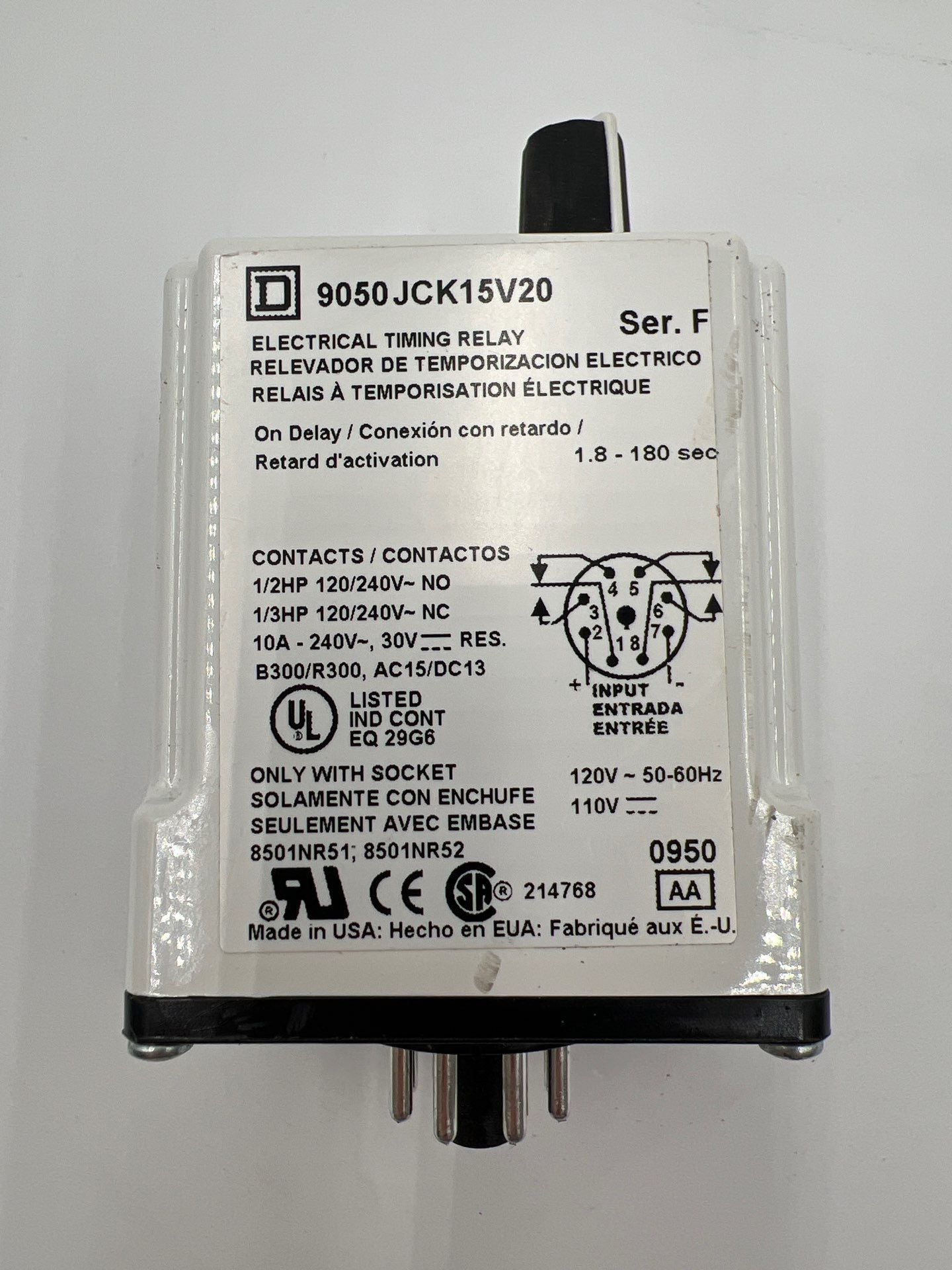 Square D 9050JCK15V20 Used