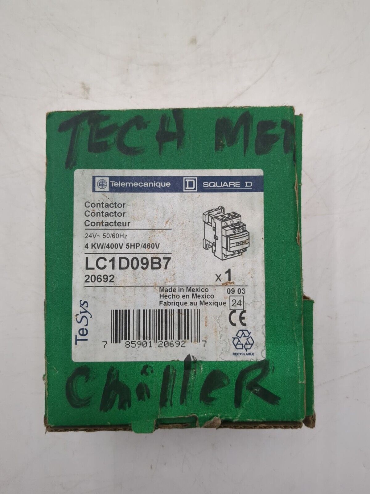 Square D LC1D09B7 New