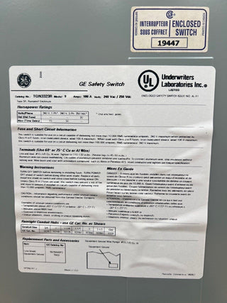 GE TGN3323R New