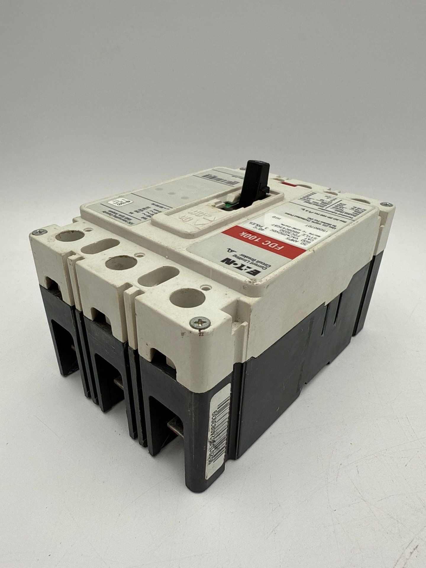 Eaton FDC3030 Circuit Breaker 30A 3P 600V FDC 100k 30 Amp 3 Pole Bolt On Used