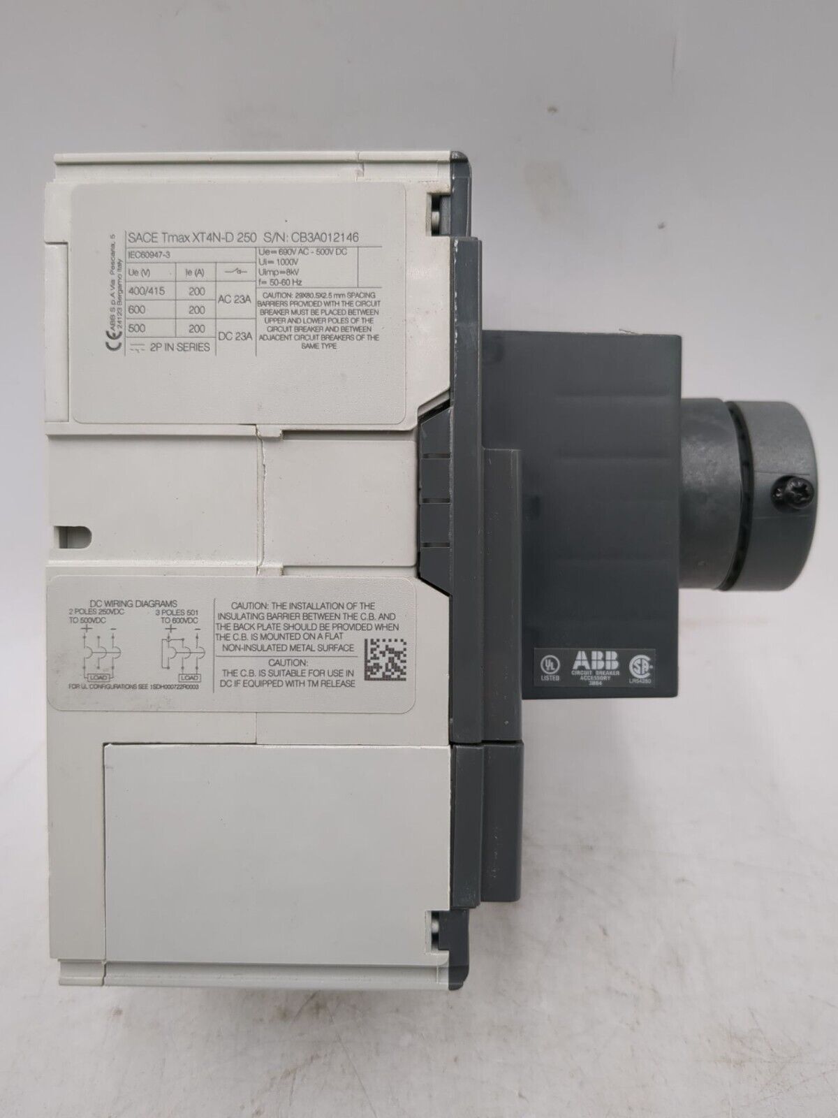 ABB XT4NU3250DFF001XXX Used