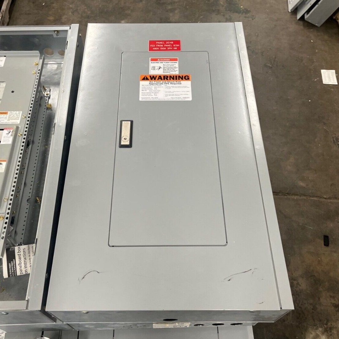 Eaton PRL2A Panelboard 125A 480/277V 3PH 4W Indoor Encl MLO 18 Circuit EZB2036R P598 Used