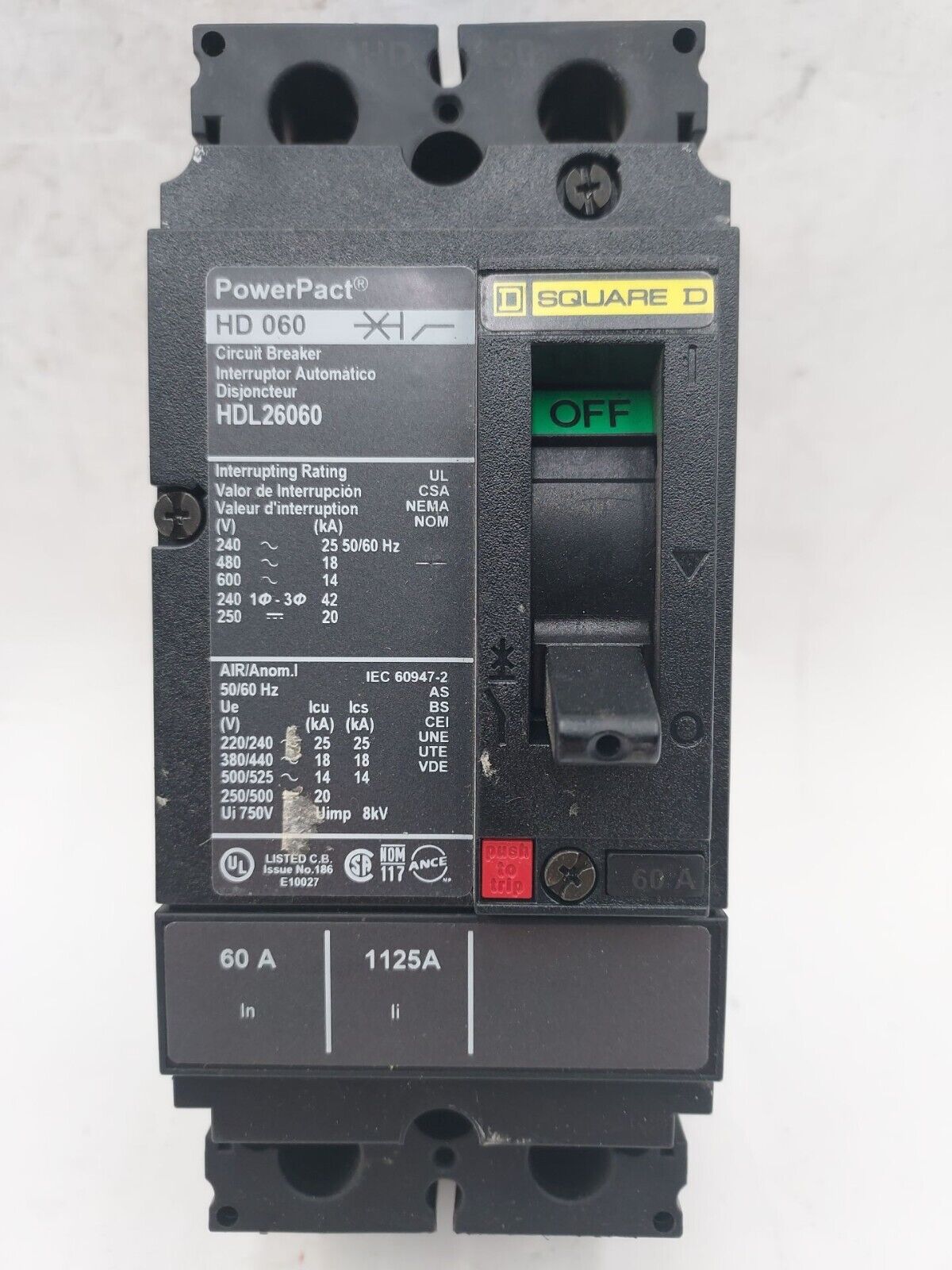 Square D HDL26060 Used