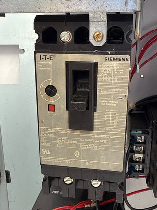 Siemens Model 95+ 18" 25A Combo MCC Bucket Size 1 14FP32A71 Starter ED63A025 Used