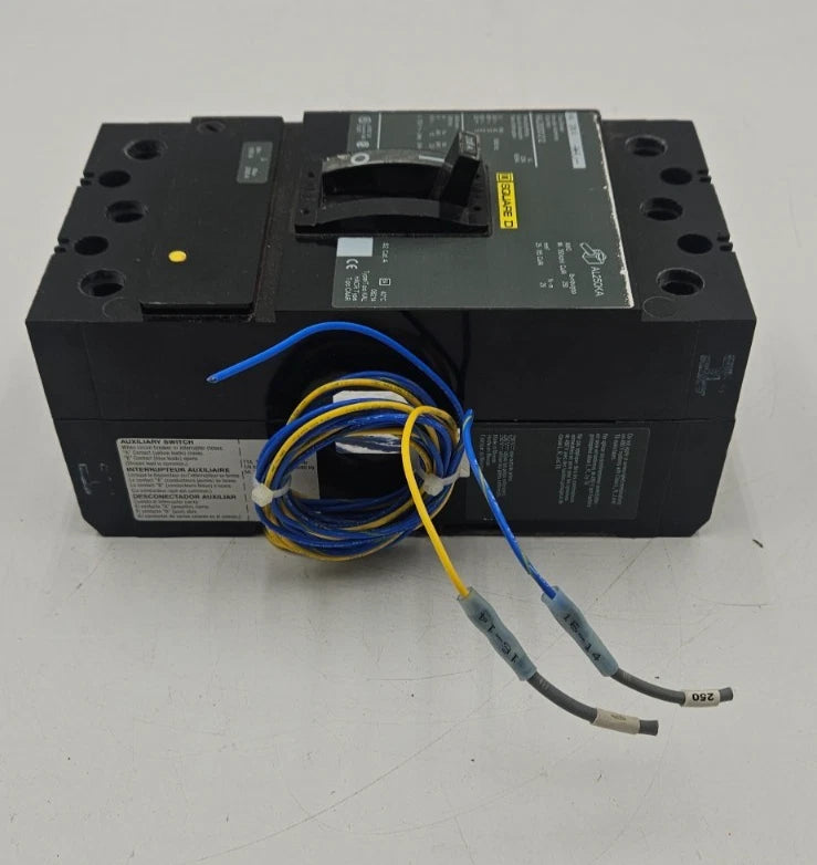 Square D KAL262001212 Circuit Breaker 200A 2P 600V KAL 200 Amp 2 Pole w/ AUX Used
