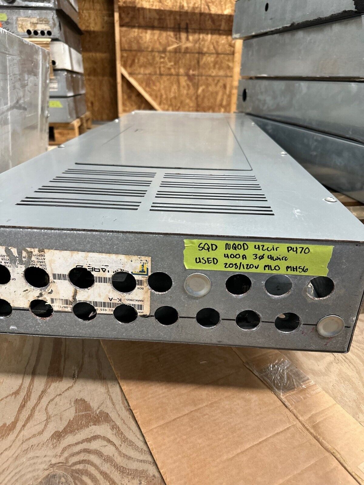 Square D NQOD442L400 Panelboard 400A 208Y/120V 3PH 4W Indoor Encl 42 Circuit MLO P470 Used