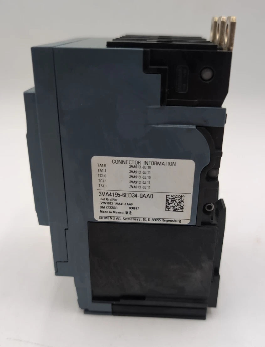 Siemens 3VA4195-6ED34-0AA0 Circuit Breaker 15A 3P 480V 600Y/347V 15 Amp Bolt On New