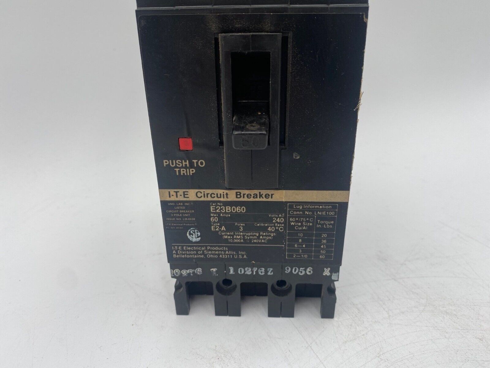 Siemens E23B060 Used