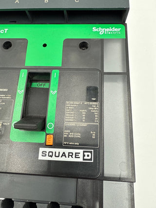 Square D BJA36060 I-Line Circuit Breaker 60A 3P 600V PowerPact 60 Amp 3 Pole Used