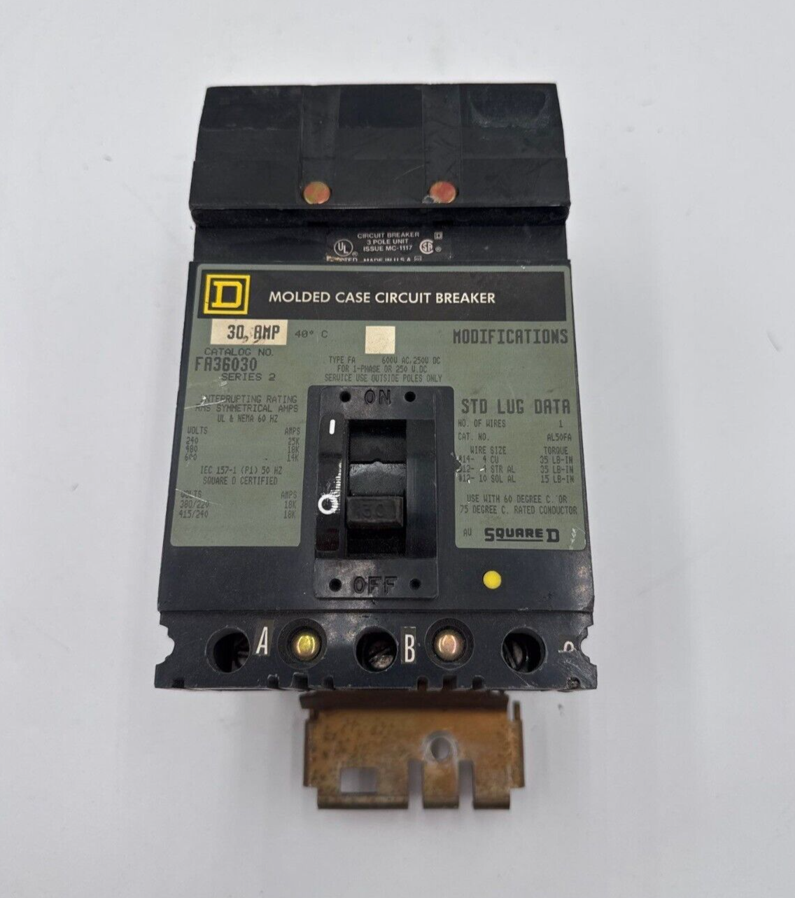 Square D FA36030 Used