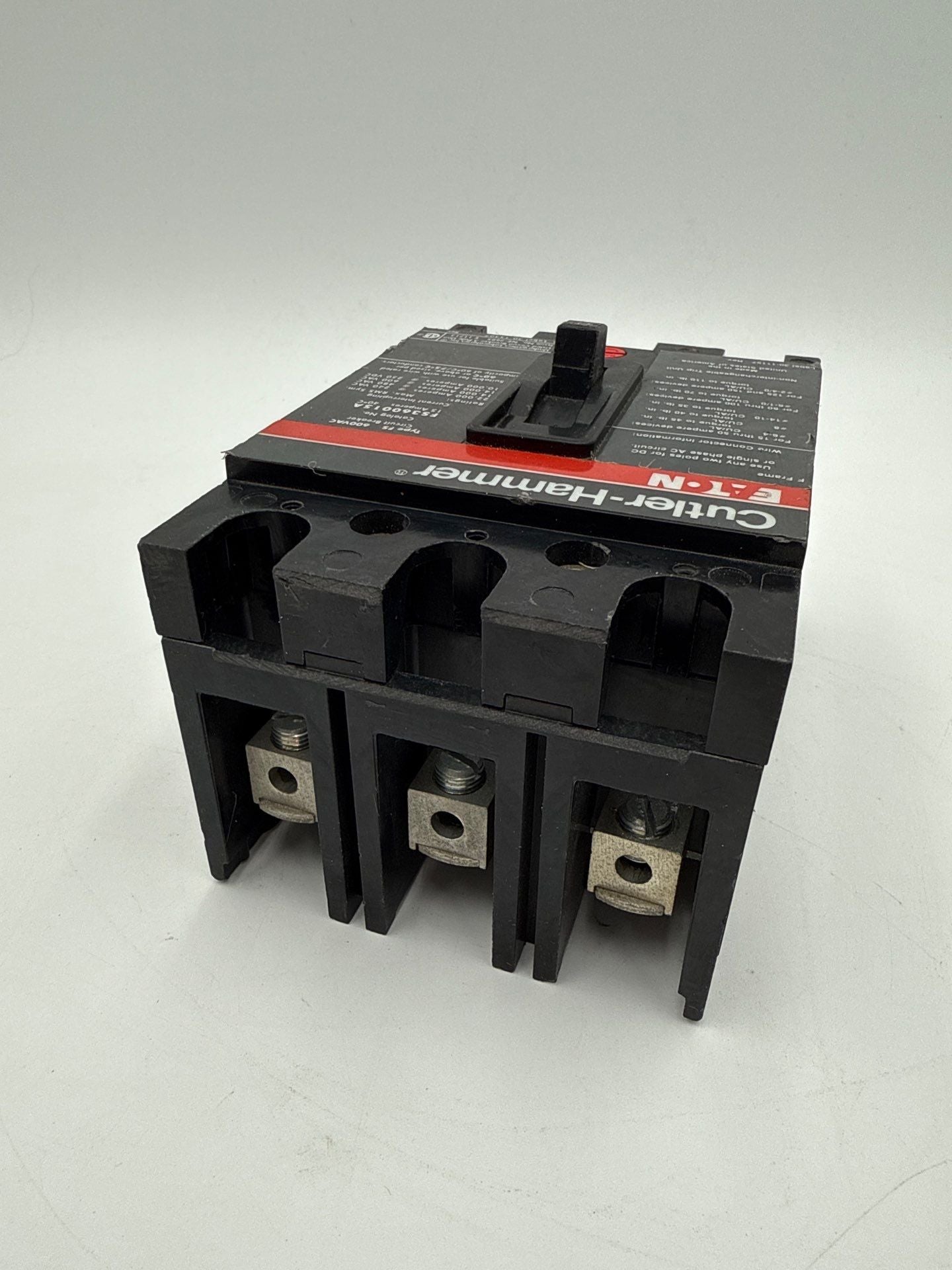 Cutler-Hammer FS360015A Circuit Breaker 15A 3P 600V FS 15 Amp 3 Pole Used