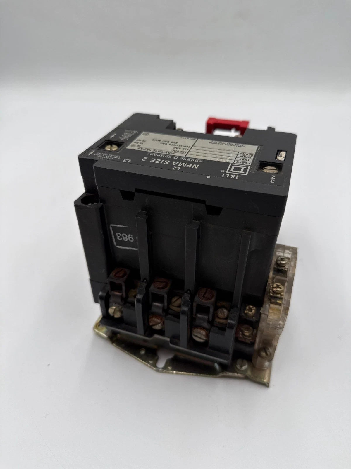 Square D 8536SD01 NEMA Size 2 Starter Coil 110/120V 3P 600V 3PH 25HP 8536SDO1 Used