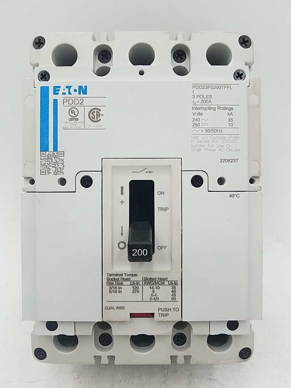 Eaton PDD23F0200TFFL Used