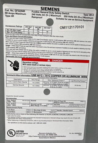 Siemens GF322NR New