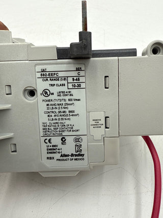 Allen Bradley 592-EEFC Ser C Three Phase Overload Relay 9-45A Used