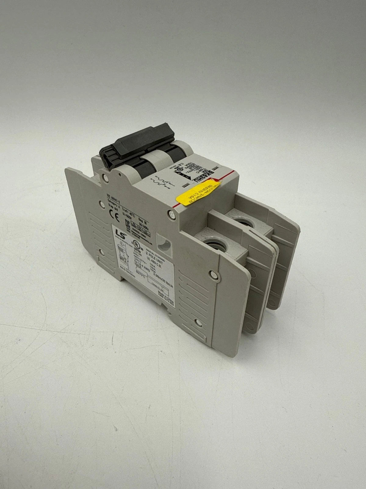 LS BK63HU Circuit Breaker 16A 2P 480/277V 1PH Type C 16 Amp 2 Pole Used