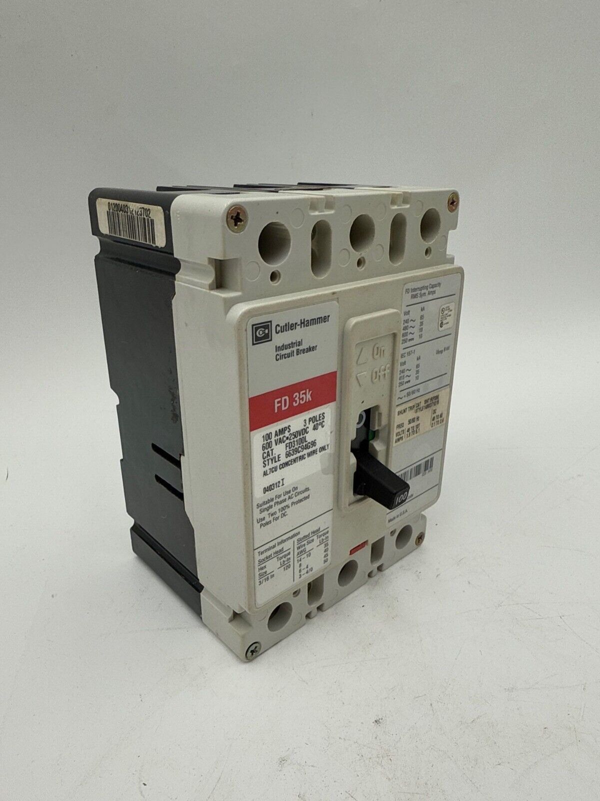 Cutler-Hammer FD3100l Used