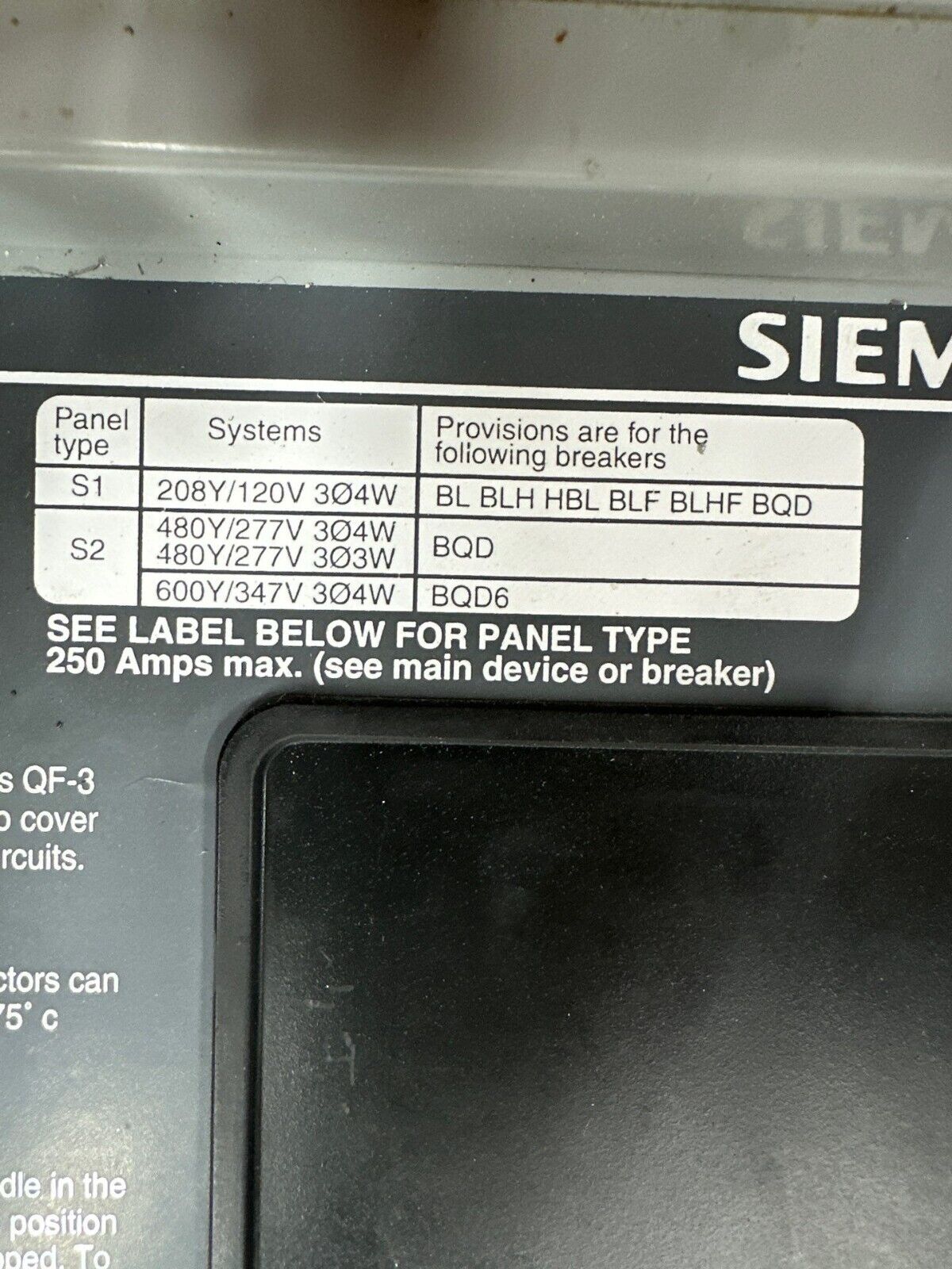 Siemens I2E42MC250C S2 Panelboard 250A 480/277V 3PH 4W Indoor Encl FXD63B200 P393 Used