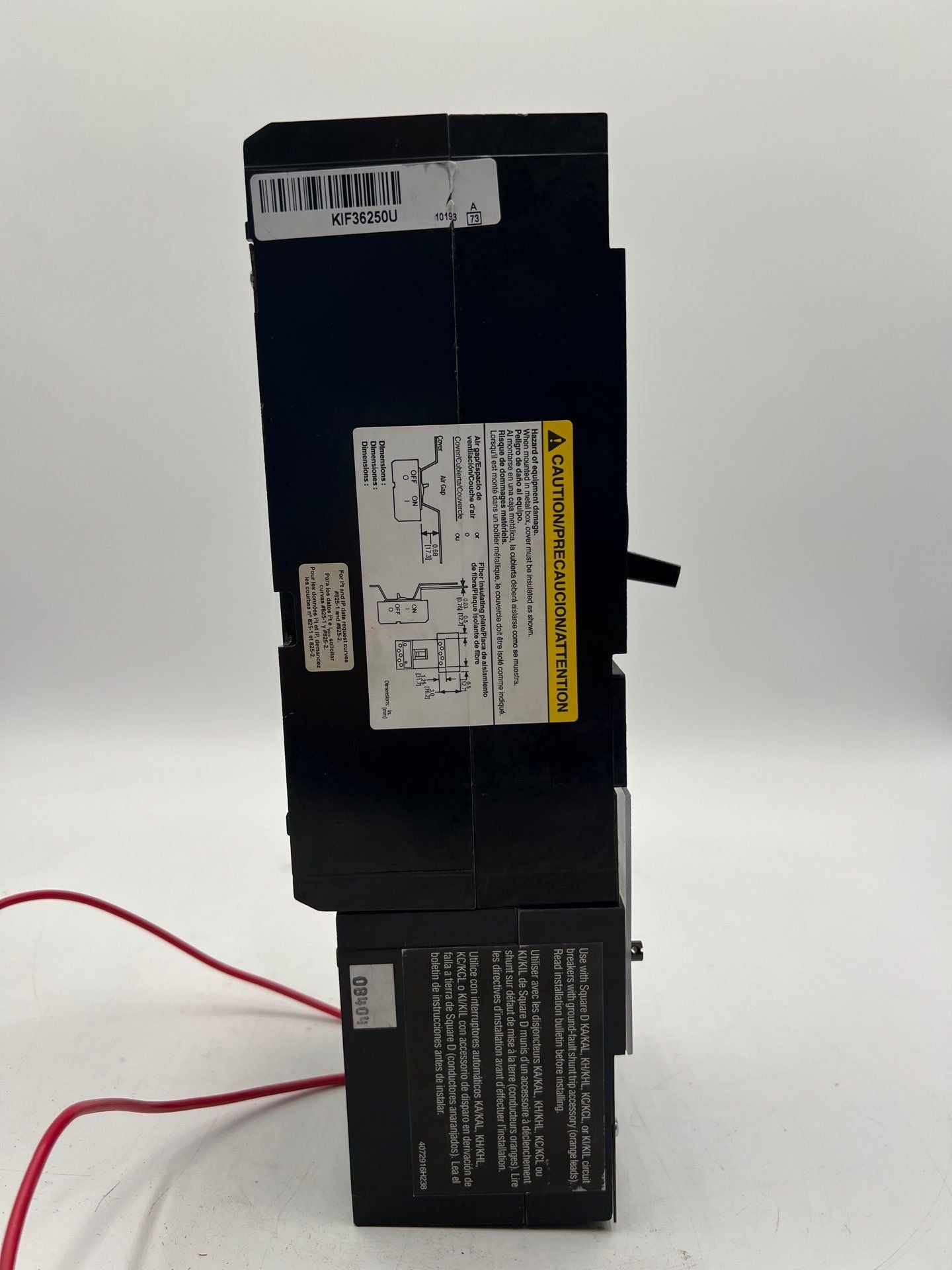 Square D KIF36250G Circuit Breaker 250A 600V 3P 250 Amp Ground Fault GFM250KA Used