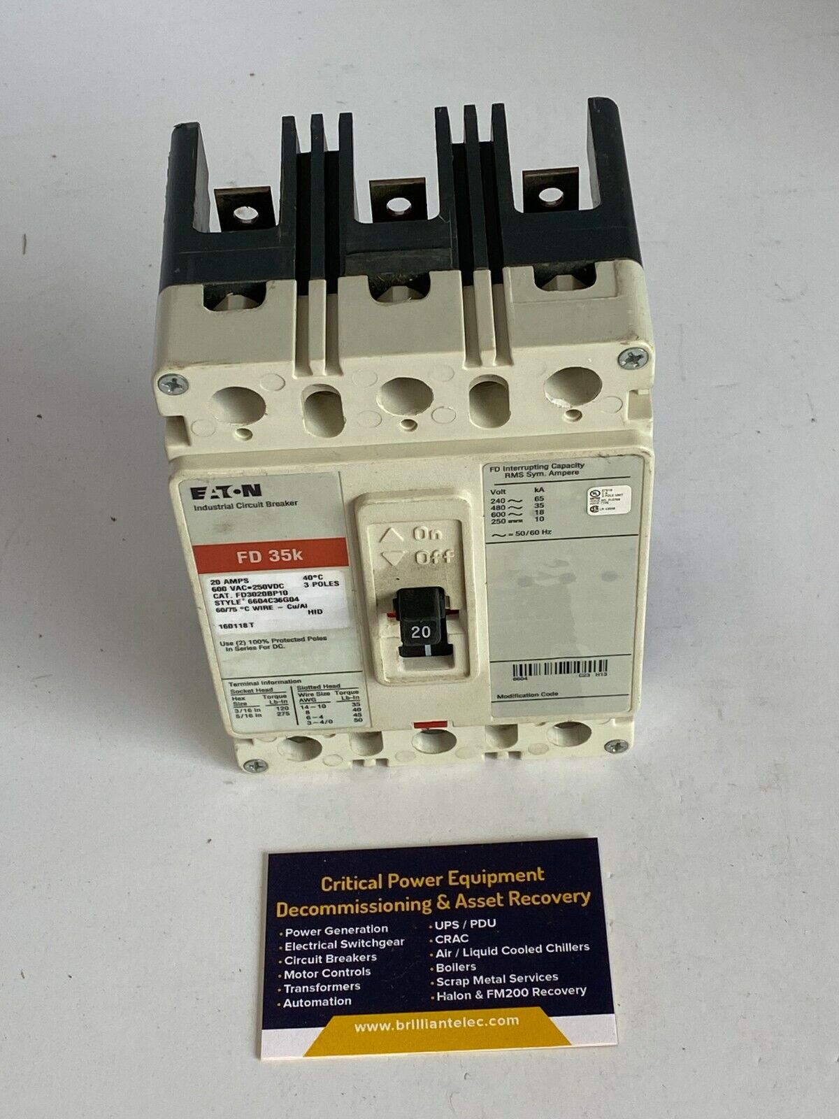 Cutler-Hammer FD3020 Used