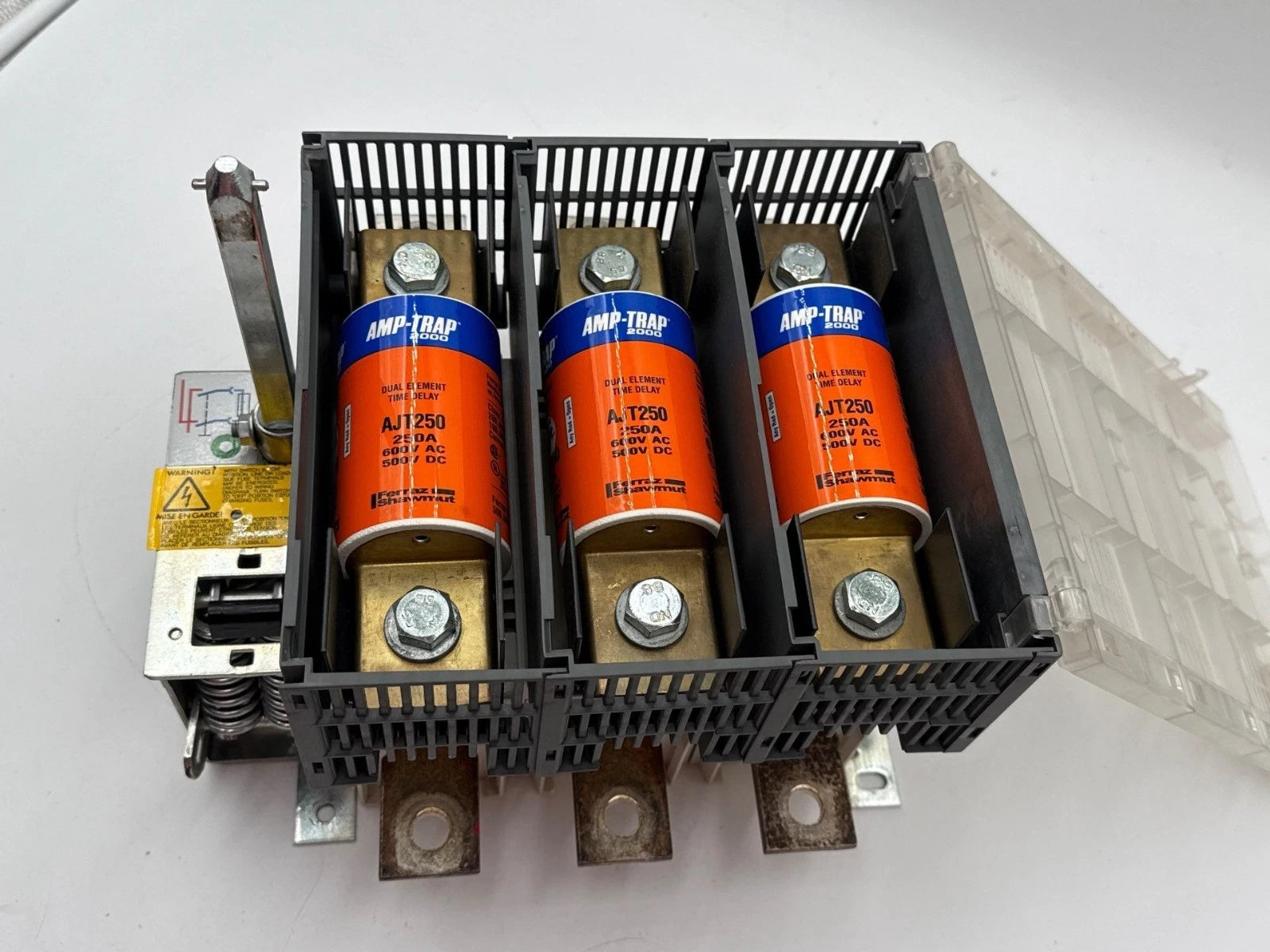 ABB OES400J3 Fused Disconnect Switch 400A 3P 600V 3PH 350HP 400 Amp Fuses AJT250 Used