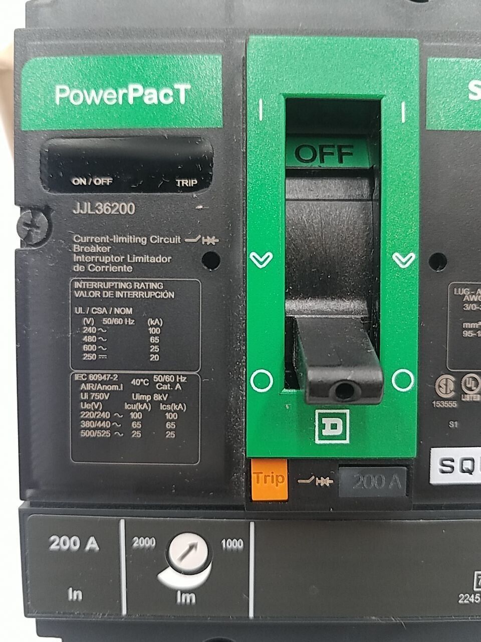 Square D JJL36200 New