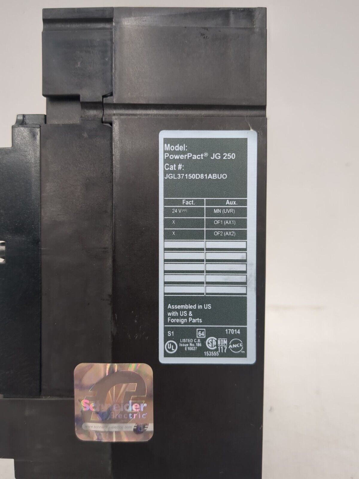 Square D JGL37150D81ABUO Used