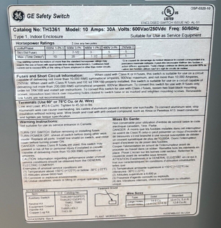 GE TH3361 New
