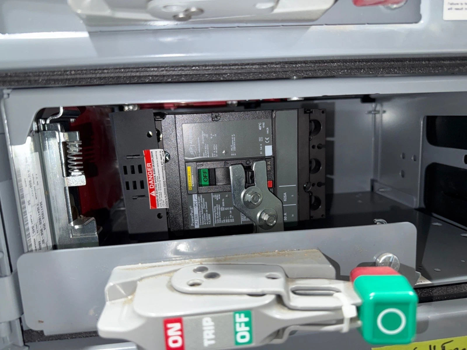 6" Square D Model 6 50 Amp MCC Feeder Bucket HJL36050 Breaker 50A HJL New