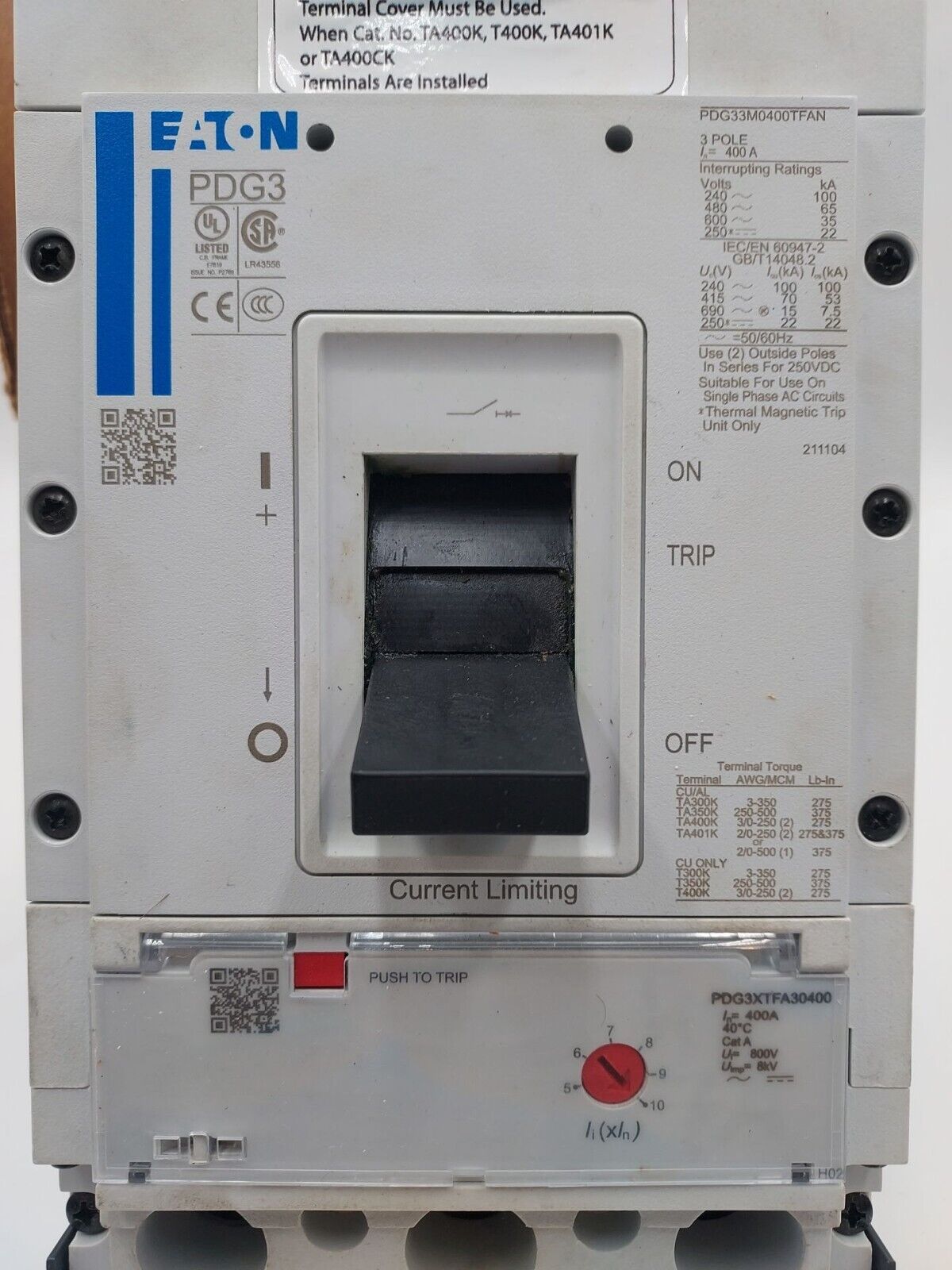 Eaton PDG33M0400TFAN New