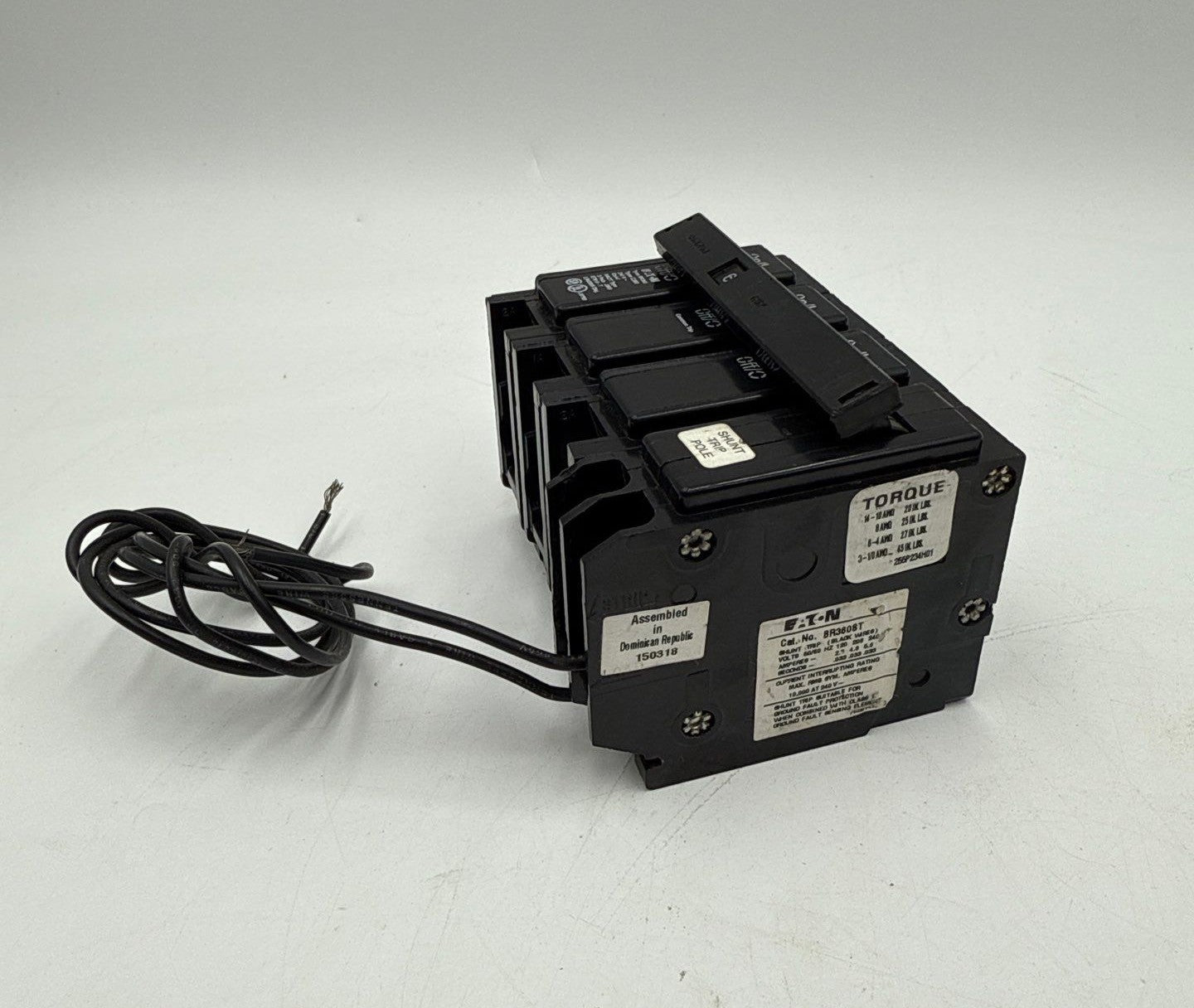 Eaton BR360ST Circuit Breaker 60A 3P 240V C360 Shunt Trip 60 Amp 3 Pole New